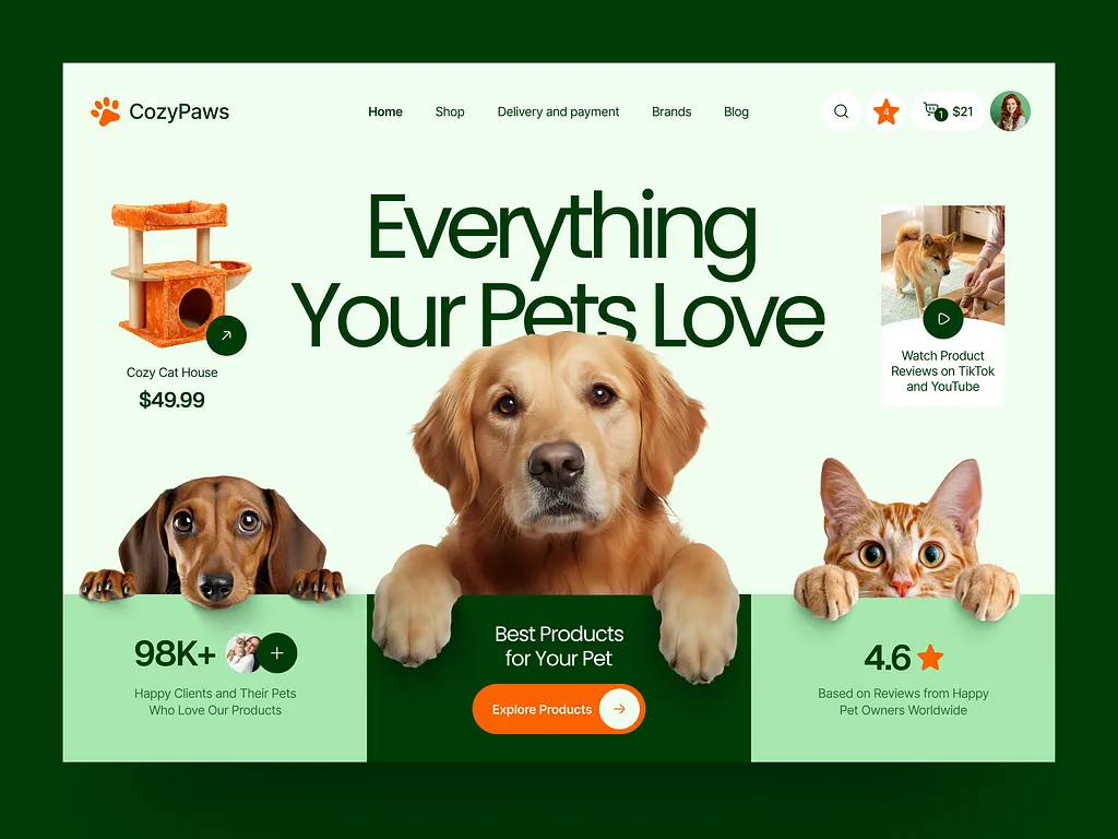 CozyPaws Pet Store